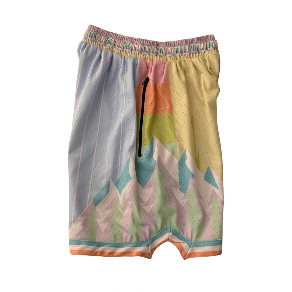 Trillest Shorts Multicolor Pastel Size Small Basketball Sports Outerwear Summer - Picture 7 of 7